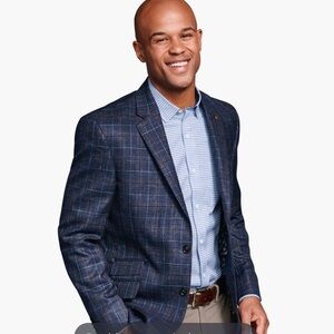 Men's Classic Checkered Multi Plaid Blazer